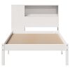 vidaXL Lit bibliothèque sans matelas blanc 90x190cm bois de pin massif