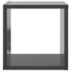 vidaXL &Eacute;tag&egrave;res cube murales 2 pcs gris brillant 26x15x26 cm