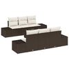vidaXL Ensemble de canap&eacute; de jardin 7 pcs Marron polyrotin