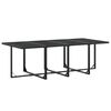 vidaXL Ensemble &agrave; manger de jardin 13 pcs noir textil&egrave;ne