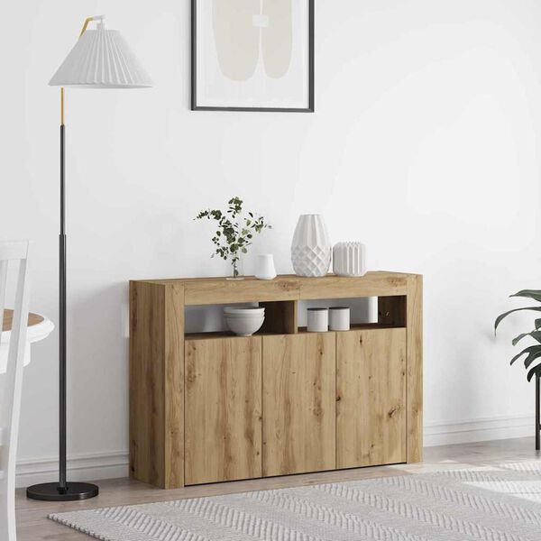 vidaXL Buffet Ch&ecirc;ne artisanal 116 x 30 x 75 cm Bois d'ing&eacute;nierie