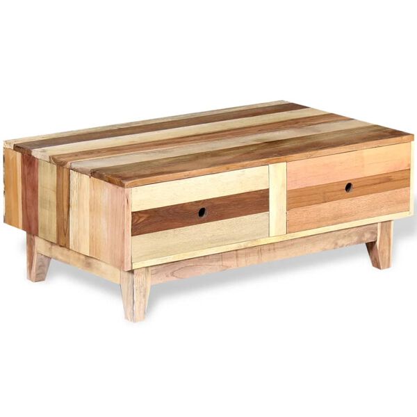 vidaXL Table basse Bois de r&eacute;cup&eacute;ration massif