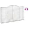 vidaXL Paniers &agrave; gabions arqu&eacute;s 9 pcs 300x30x160/180 cm fer galvanis&eacute;