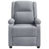 vidaXL Fauteuil de massage Gris clair Tissu