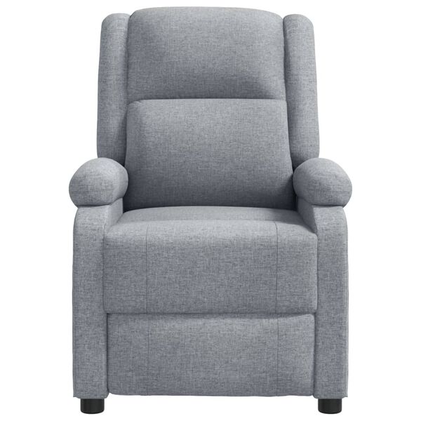 vidaXL Fauteuil de massage Gris clair Tissu