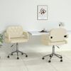 vidaXL Chaises pivotantes &agrave; manger lot de 2 cr&egrave;me similicuir
