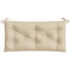 vidaXL Coussin de banc de jardin beige 110x50x7 cm tissu oxford
