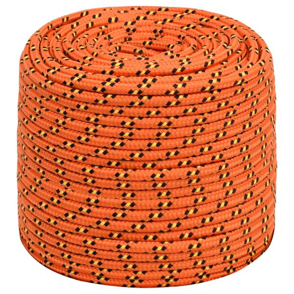 vidaXL Corde de bateau Orange 8 mm 100 m Polypropyl&egrave;ne