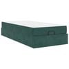 vidaXL Cadre de lit avec matelas 2 pi&egrave;ces Vert Velours