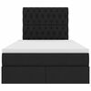 vidaXL Lit avec rangement et LED Noir 120 x 200 cm Polyester