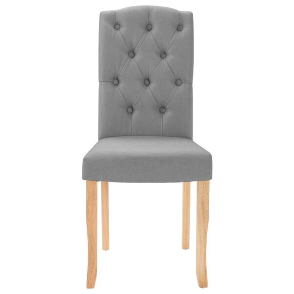 vidaXL Chaises &agrave; manger lot de 2 gris clair tissu