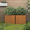 vidaXL Jardinières 2 pcs 49x47x46 cm acier corten