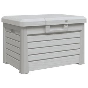 vidaXL Bo&icirc;te &agrave; coussins d'ext&eacute;rieur gris 73x50,5x46,5 cm polypropyl&egrave;ne