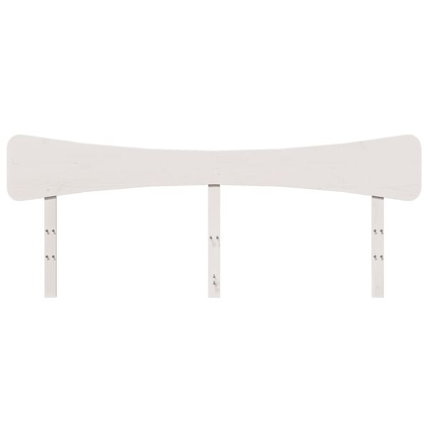 vidaXL T&ecirc;te de lit blanc 180 cm bois massif de pin