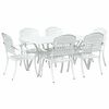 vidaXL Ensemble de salle &agrave; manger pour jardin 7 pcs Blanc Aluminium