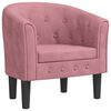 vidaXL Fauteuil rose velours