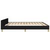 vidaXL Cadre de lit sans matelas noir tissu