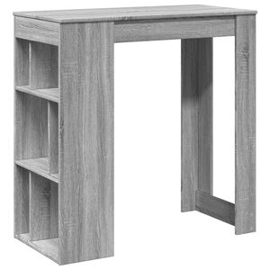 vidaXL Table de bar avec &eacute;tag&egrave;res sonoma gris bois d'ing&eacute;nierie