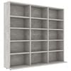 vidaXL Armoire &agrave; CD Gris b&eacute;ton 100x23x89,5 cm Bois d&rsquo;ing&eacute;nierie