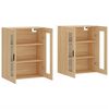 vidaXL Armoires murales 2 pcs ch&ecirc;ne sonoma bois d'ing&eacute;nierie