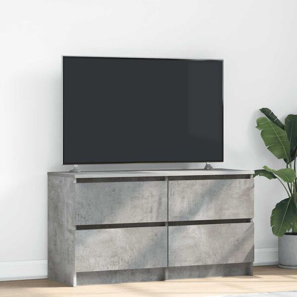 vidaXL Meuble TV gris b&eacute;ton 100x35x54 cm bois d'ing&eacute;nierie