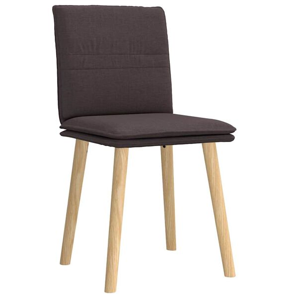 vidaXL Chaises à manger lot de 2 marron foncé tissu