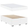 vidaXL Cadre de lit avec matelas Blanc 120 x 190 cm tissu