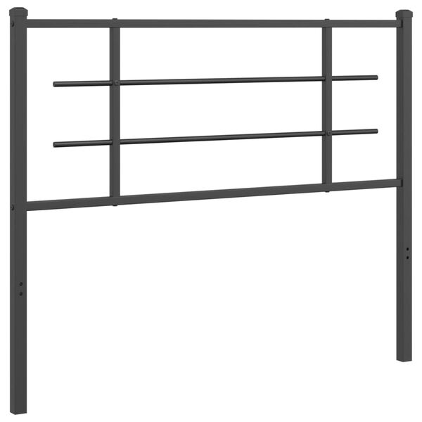 vidaXL T&ecirc;te de lit de remplacement m&eacute;tal noir 107 cm