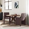 vidaXL Chaises de Salle &agrave; Manger avec Roues 2 pcs Marron fonc&eacute; tissu