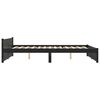 vidaXL Cadre de lit sans matelas noir bois massif 135x190 cm