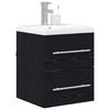 vidaXL Meuble de Lavabo de Salle de Bain Ch&ecirc;ne noir 41 x 38,5 x 48 cm