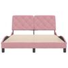 vidaXL Cadre de lit sans matelas rose 120x200 cm velours