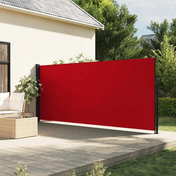 vidaXL Auvent lat&eacute;ral r&eacute;tractable rouge 160x500 cm