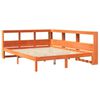 vidaXL Lit bibliothèque sans matelas cire marron 140x190 cm pin massif