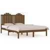 vidaXL Cadre de lit Marron miel Bois de pin massif 140x190 cm