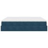 VidaXL Cadre de lit ottoman avec matelas bleu fonc&eacute; 180x200 cm velours