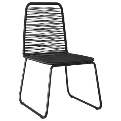 vidaXL Chaises d'extérieur lot de 6 Résine tressée Noir