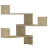 vidaXL &Eacute;tag&egrave;res murales d'angle 2 pcs Ch&ecirc;ne sonoma Bois d&rsquo;ing&eacute;nierie