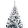vidaXL Sapin de No&euml;l artificiel Blanc 240 cm PVC, Acier et Plastique