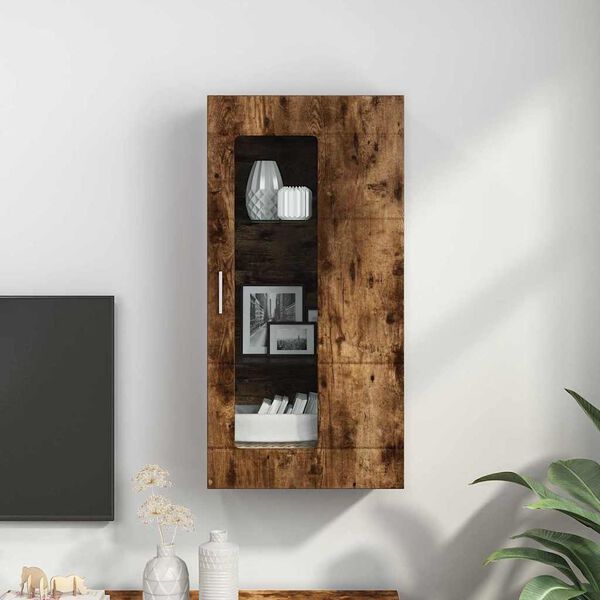 vidaXL Meuble mural Chêne fumé 55 x 29 x 100 cm Bois d'ingénierie