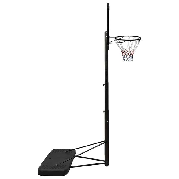 vidaXL Support de basket-ball Transparent 256-361 cm Polycarbonate