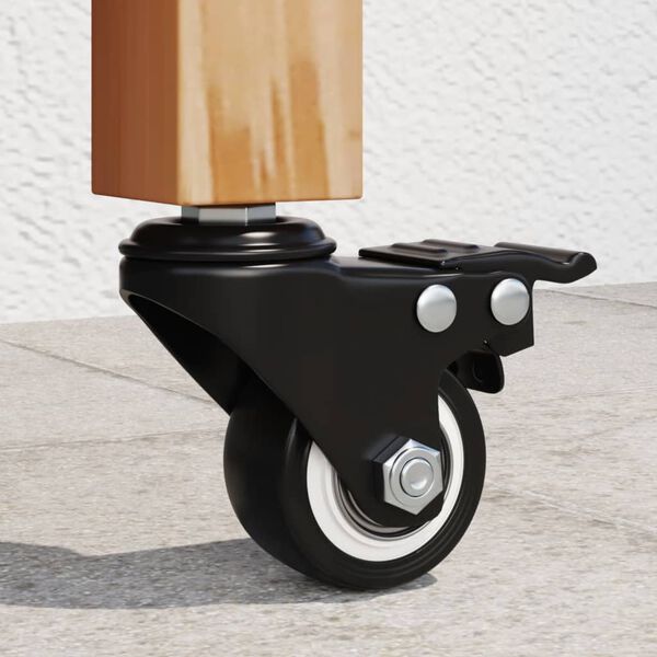 vidaXL Roues pivotantes 4 pcs noir 35 mm fer