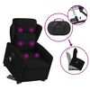 vidaXL Fauteuil de massage inclinable Noir Tissu
