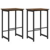 vidaXL Tabouret de bar 2 pc Ch&ecirc;ne fum&eacute; 40 x 32 x 74 cm