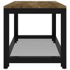 vidaXL Table basse Marron fonc&eacute; et noir 90x45x45 cm MDF et fer