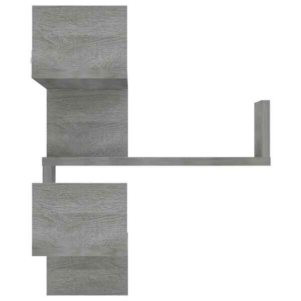 vidaXL Étagère d'angle murale Sonoma gris 40x40x50cm Bois d'ingénierie