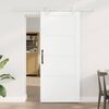 vidaXL Porte coulissante Blanc 86 x 198,5 cm Pin massif