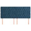 vidaXL T&ecirc;te de lit Bleu fonc&eacute; 180 x 7 x 118/128 cm Velours