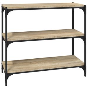vidaXL Biblioth&egrave;que Ch&ecirc;ne Sonoma 80x33x70,5 cm Bois d'ing&eacute;nierie acier