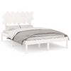 vidaXL Cadre de lit sans matelas blanc 120x190 cm bois massif